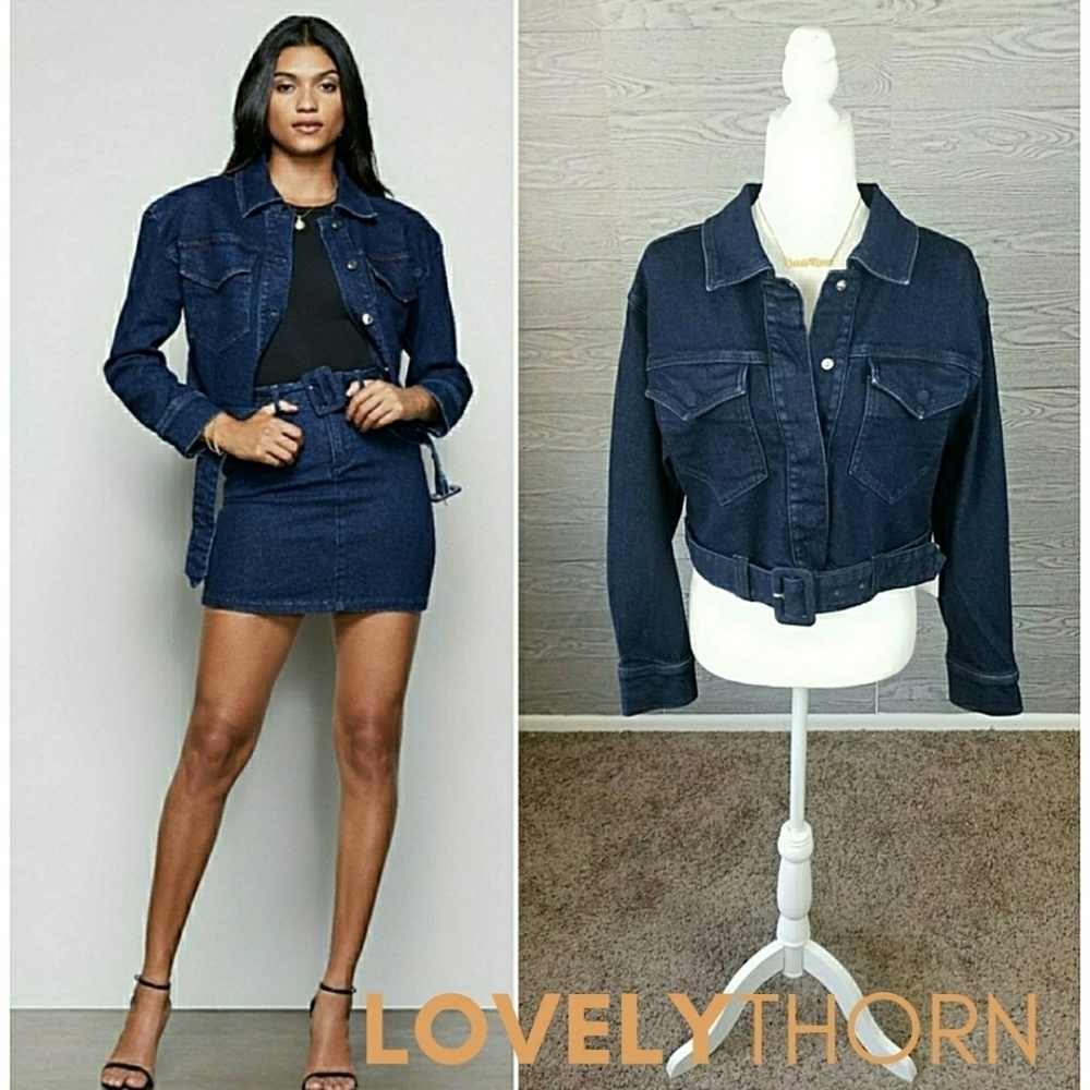 GOOD AMERICAN // ltd ed 70s icon dark blue denim jacket